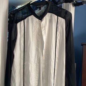 Black and cream blouse